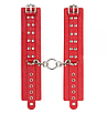 Наручники Leather Rastraints Hand Cuffs, Red, фото 2