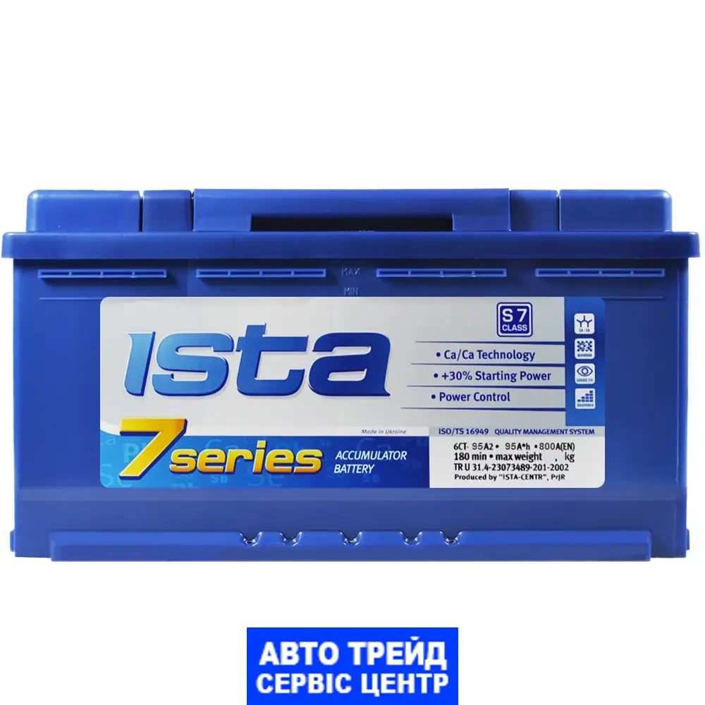 Автомобільний акумулятор ISTA 7 Series 95Ah 800A R+ (L5)