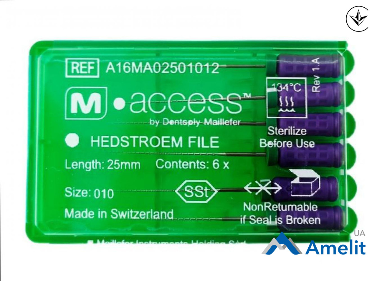 Інструмент ручний H-File M-Access №10, 25 мм (Dentsply Sirona), 6 шт./пак.
