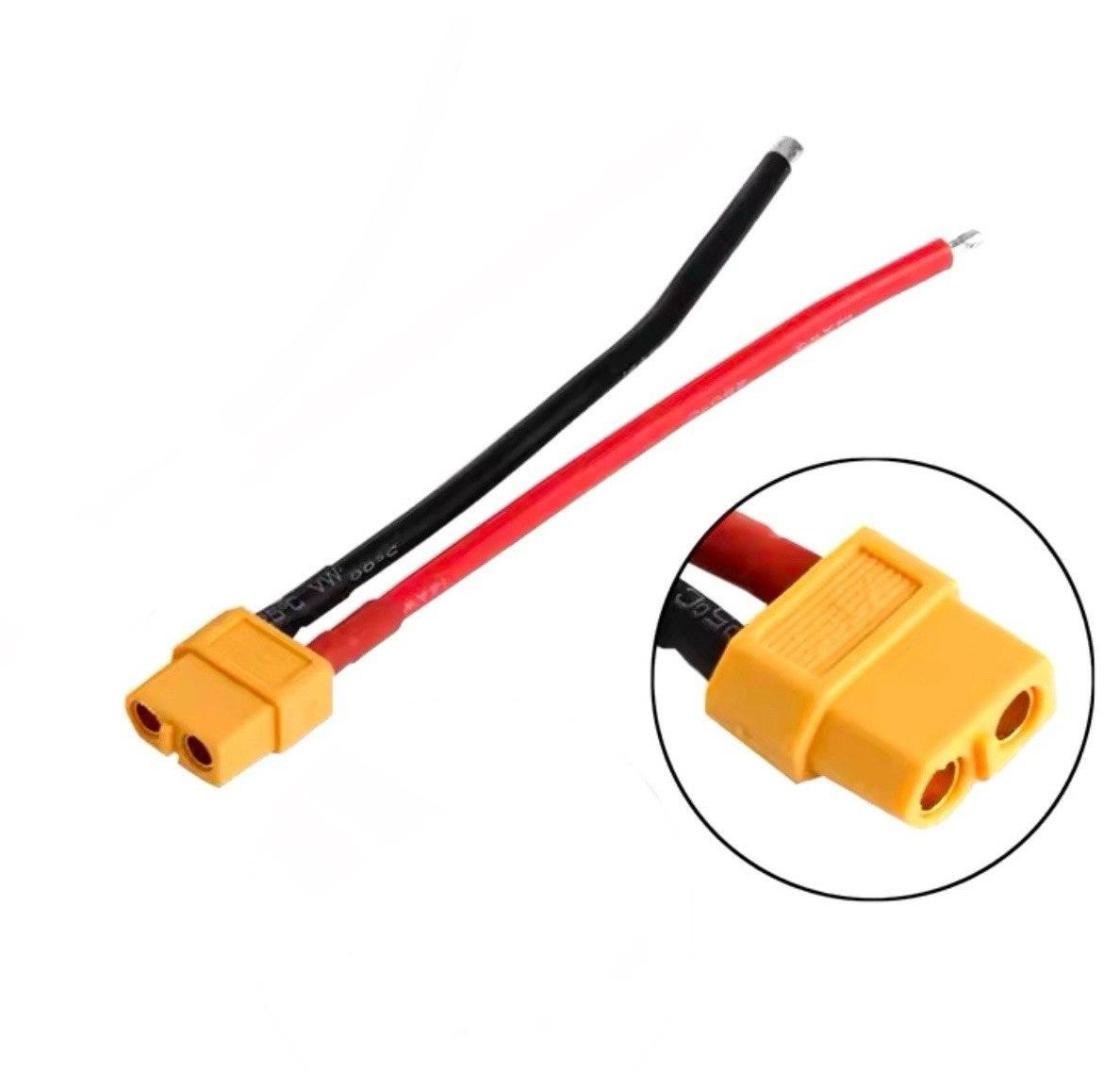 Роз'єм живлення XT60 (мама) з проводом 12 AWG