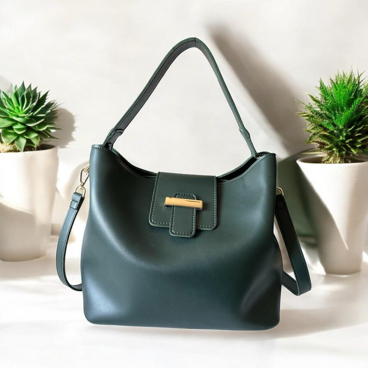 Сумка жіноча Betty Pretty з екошкіри зелена 916GREEN