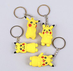 Брелоки гумові Пікачу жовтий