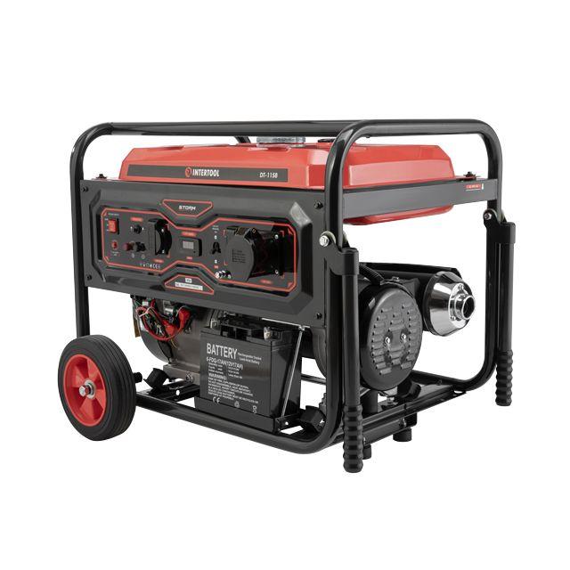 Генератор STORM INTERTOOL DT-1158 бензиновий/газовий 5/5.5 кВт, 220 В, 25 л, електро+ручний, мідна обмотка