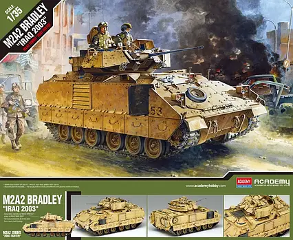 M2A2 Bradley Iraq 2003. Збірна модель БМП у масштабі 1/35. ACADEMY 13205, фото 1