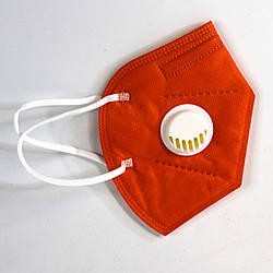 Захисна маска-респіратор із клапаном KN95, Помаранчева.