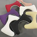 Підлокітник для манікюру ергономічний темно-сірий на сірих ніжках, фото 2