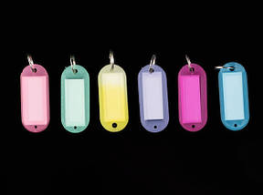 Бирка для ключів. Колір мікс. 61мм, фото 2