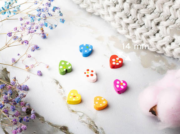 Дерев'яні заготовки для намистин. Колір мікс. 14мм, фото 2