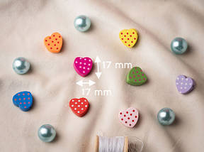 Заготовки для Hand Made. Сердечко. Колір мікс. 17х17мм, фото 4