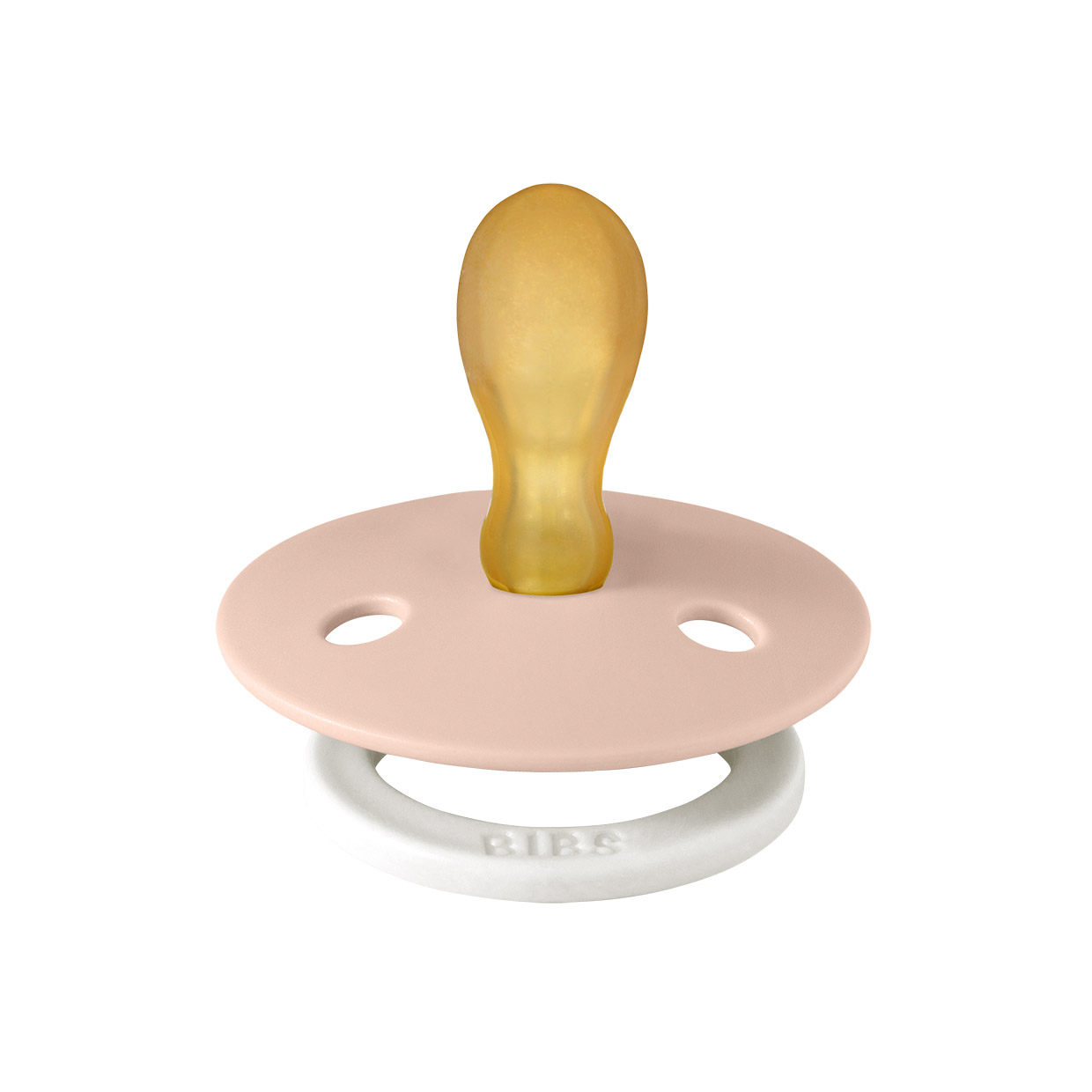 Соска пустушка BIBS Colour Latex Symmetrical (симетрична) - від 6міс Blush GLOW (світиться в темряві), фото 1