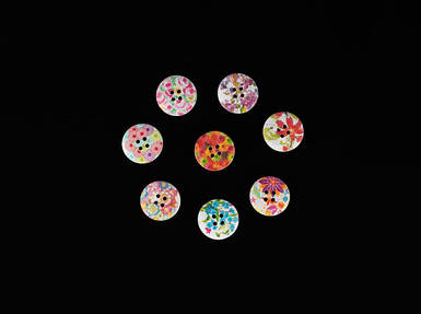 Ґудзики кольорові з малюнком. Колір мікс. 20мм