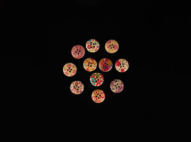 Ґудзики кольорові з малюнком. Колір мікс. 15мм