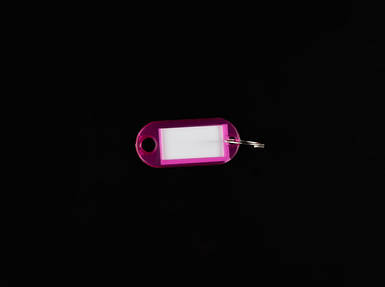 Бирка для ключів. Колір рожевий. 50мм