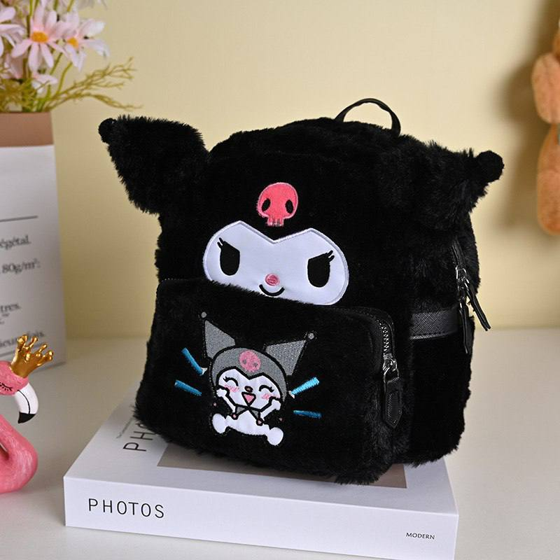 Рюкзак Куромі чорний для дівчинки, hello kitty аніме портфель