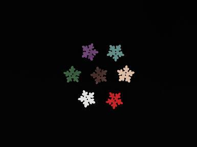 Дерев'яні заготовки. Сніжинка. Колір мікс. 17мм