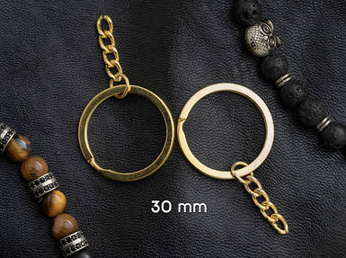 Основа для брелка. Колір "золото". 30мм