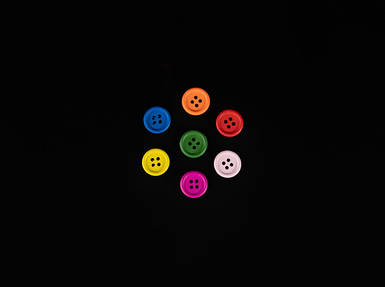 Дерев'яні гудзики для рукоділля. Колір мікс. 15мм