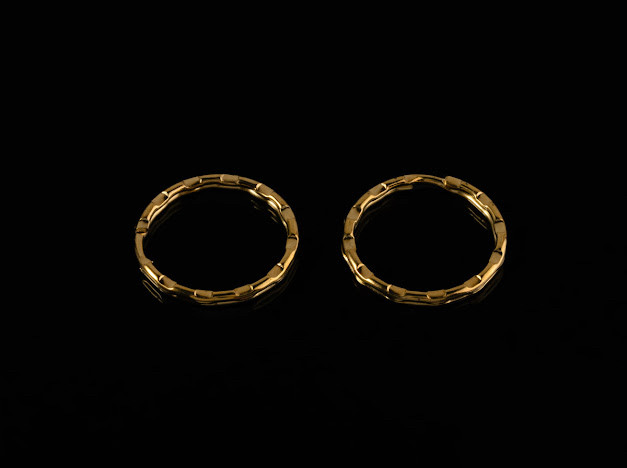 Кільце рифлене. Колір "золото". 28мм