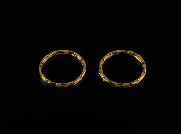 Кільце рифлене. Колір "золото". 28мм, фото 1