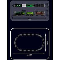 Конструктор залізниця конструктор 12024 Паровоз на радіокеруванні, пара, світло, фото 2