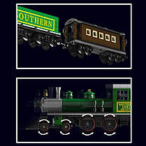 Конструктор залізниця конструктор 12024 Паровоз на радіокеруванні, пара, світло, фото 4