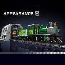Конструктор залізниця конструктор 12024 Паровоз на радіокеруванні, пара, світло, фото 5
