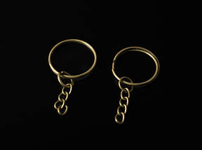 Заготовка для брелка. Колір "стара латунь". 25мм, фото 3