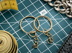 Заготовка для брелка. Колір "стара латунь". 25мм, фото 4