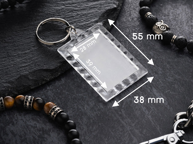 Акрилові заготовки для брелока. Візерунок. 38х55мм (Фото 28х39мм).