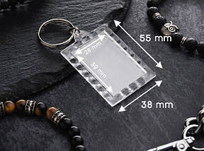 Акрилові заготовки для брелока. Візерунок. 38х55мм (Фото 28х39мм)., фото 2