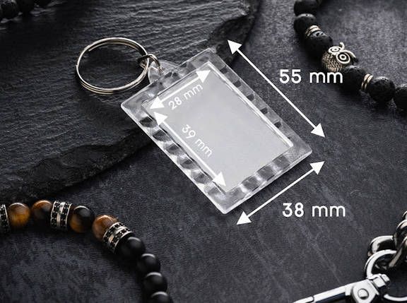 Акрилові заготовки для брелока. Візерунок. 38х55мм (Фото 28х39мм)., фото 1