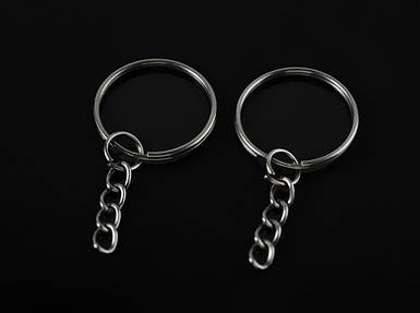 Заготівля для брелка. Колір "темне срібло". 25мм