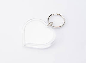 Акрилові заготовки для брелка. Серце. 50х50мм (Фото 41х38мм)., фото 4