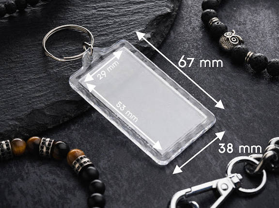 Акрилові заготовки для брелка. Візерунок. 38х67мм (Фото 29х53мм)., фото 1