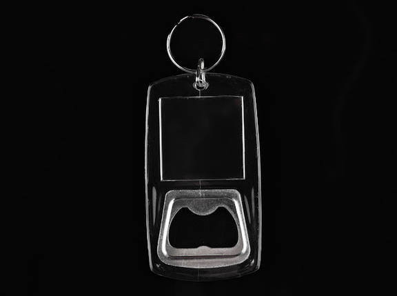 Акрилові заготовки для брелка. Відкривачка. 45х84мм (Фото 33х33мм)., фото 1