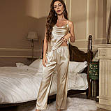 Сексуальна піжама з атласу – золото S (ПІЖ-ШОВ-ЗОЛ-2), фото 3