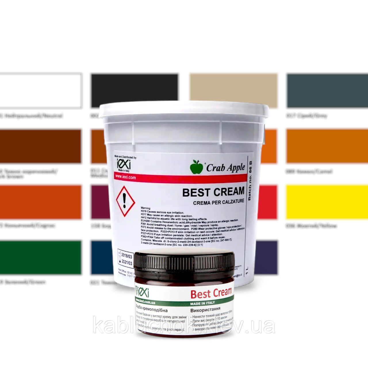 Крем-фарба IEXI Best Cream для гладкої шкіри, фарба (15 кольорів на вибір, 100/1000 мл)