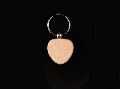 Брелок дерев'яний для гравіювання. Серце. 40х40мм