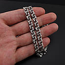 Срібна цепочка чоловіча товста на шию бісмарк. Ширина 7 мм. Довжина 60 см, фото 6