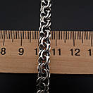 Срібна цепочка чоловіча товста на шию бісмарк. Ширина 7 мм. Довжина 60 см, фото 5