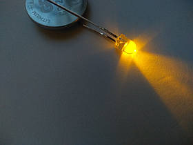 Світлодіод жовтий прозорий, 4 mm №142