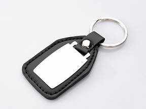 Брелок шкірзам, під гравіювання. Колір чорний. 95х40мм, фото 4