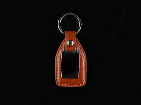 Брелок шкірзам, під гравіювання. Колір коричневий. 95х40мм, фото 4