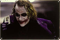 Металева табличка / постер "Джокер - Посмішка Хаосу (Темний Лицар) / Joker" 30x20см (ms-104583)