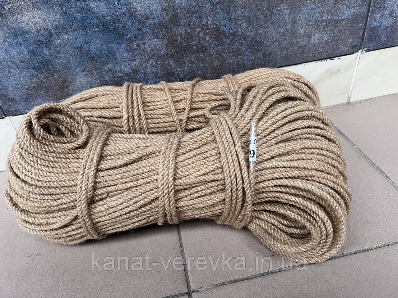 6 мм 100 м. Щільний джутовий канат, фото 1