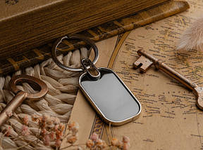 Брелок під гравіювання. 25х45мм. Нержавійка, фото 4