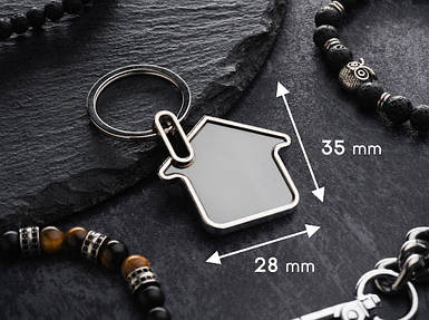 Брелок під гравіювання. 28х35мм. Нержавійка