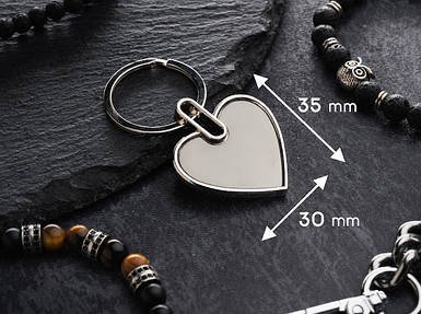 Брелок під гравіювання. 30х35мм. Нержавійка