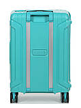 Валіза мала S поліпропілен бірюза 55х36х21см/33л/3.45кг/Airtex 645, фото 3