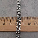 Жирна! Срібний чоловічий ланцюжок бісмарк цепочка 70 см (ширина 7 мм), фото 5